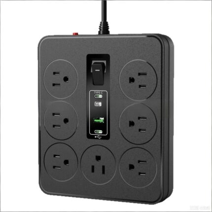 US-Standard Multi-Outlet Power Strip with USB Ports