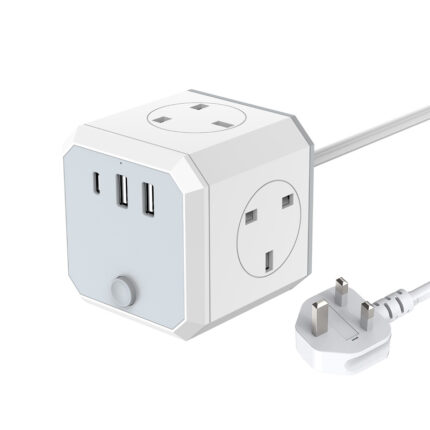 USB Type-C British Standard Cube Power Strip