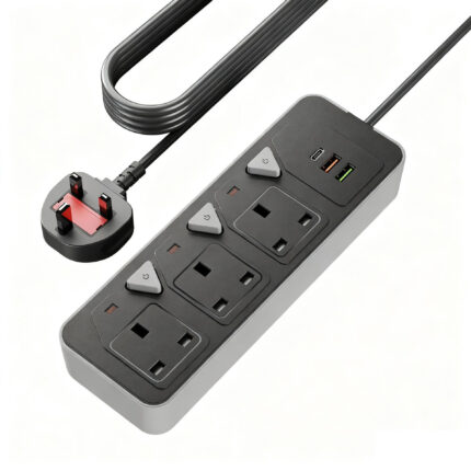 Multi-switch USB power strip with multi-functional smart socket with cable (UK standard)