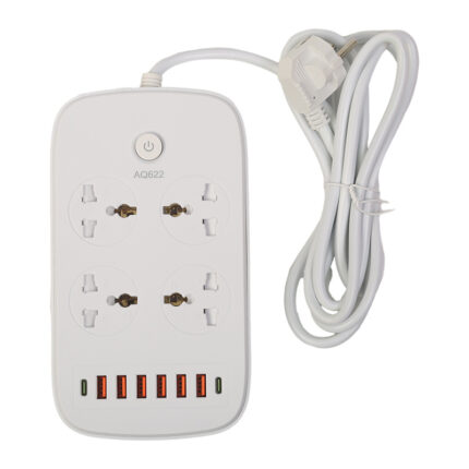 Universal Power Strip with Euro, US, and UK Plugs