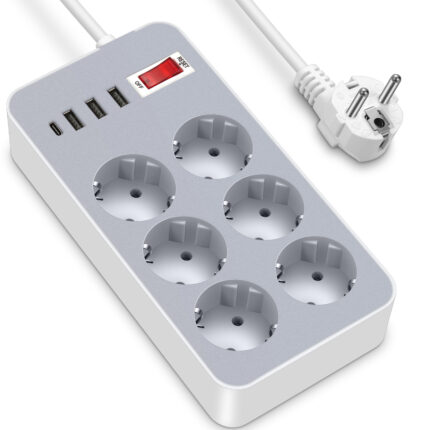 European Standard Power Strip with USB-C Port