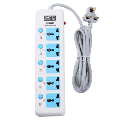 Multi-outlet power strip with cord for home, dormitory, and student use