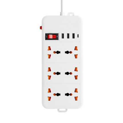 Multi-functional British standard multi-port American power strip with USB cable