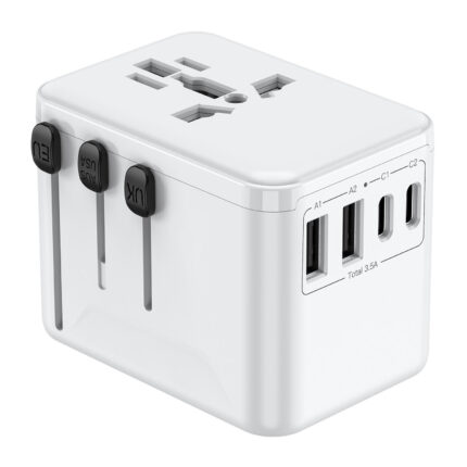 7-in-1 Universal Travel Adapter with 4 USB Ports ⚡