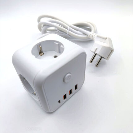 6-in-1 EU Cube Power Strip with USB-C Fast Charging ⚡