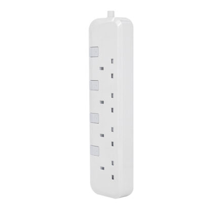 4-Way UK Power Strip with Individual Switches ⚡