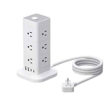 UK Standard Vertical 8-Outlet USB Power Strip