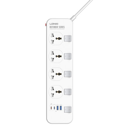 US, EU, and UK standard power strips with cords