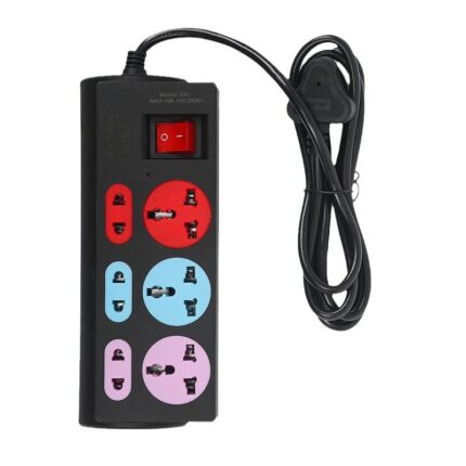 Three-position multi-port power strip with switch