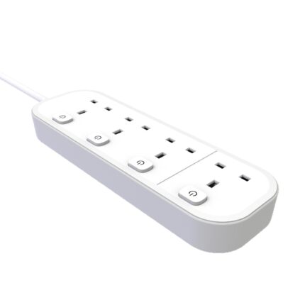 4-Way UK Power Strip with Individual Switches ⚡