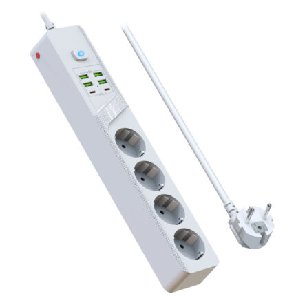 European 4-outlet multi-functional USB standard socket